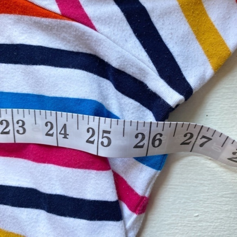 KIM‎ ROGERS STRIPED 3/4 RUFFLE Bell Sleeve Top - Picture 7 of 11